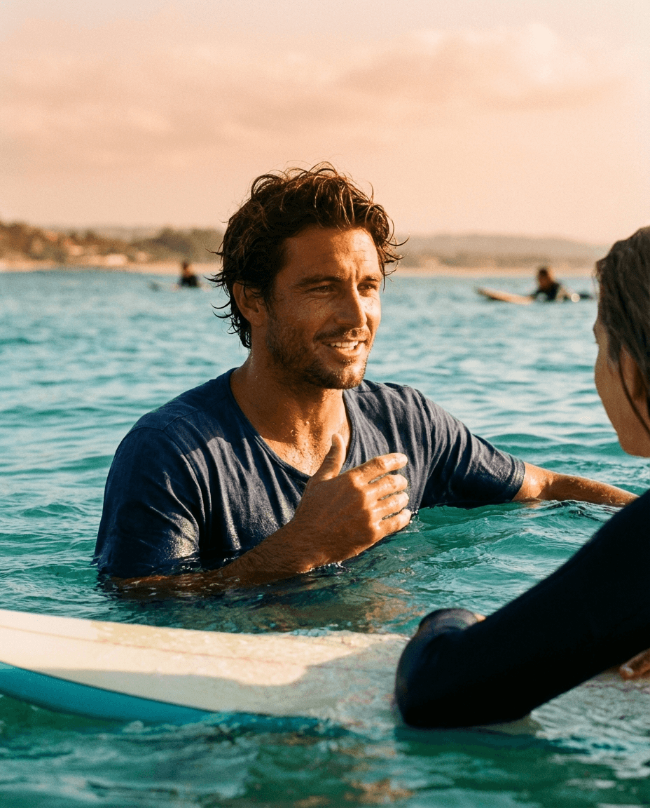 Enseñando en el mar